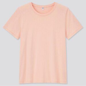 Uniqlo Supima Cotton Crew Neck Short-Sleeve Pink T-Shirt Womens Medium